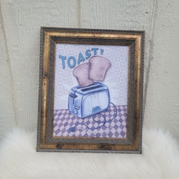 Framed kitchen art Nifty Fifties toast by charlene audrey kitchy - Picture 1 of 3
